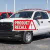 White 2025 Chrysler RAM 1500 with a red 